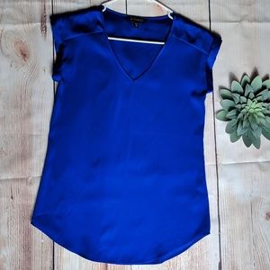 Royal Blue Express Career Blouse Size  XS
